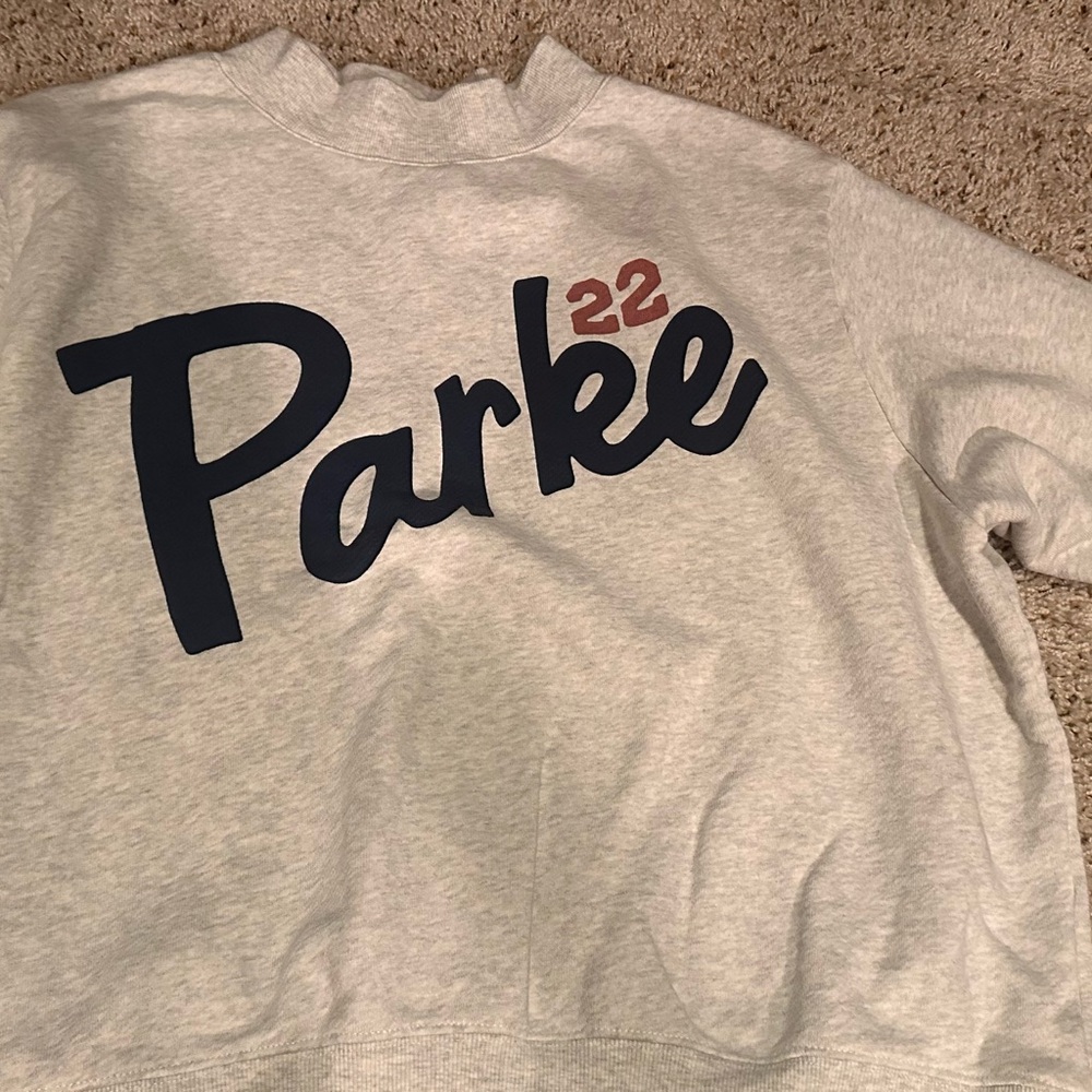Parke Gray Sweatshirt with Navy Print 22